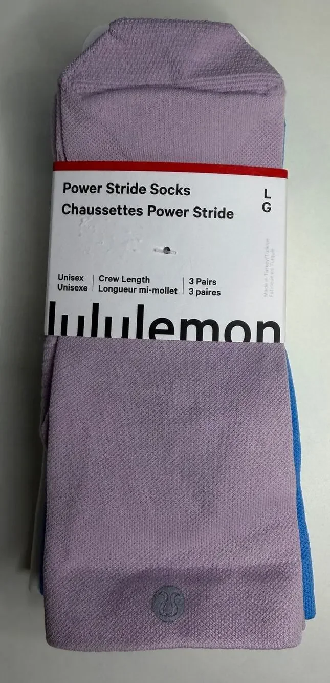 NWT Lululemon Power Stride Socks - Pack of 3